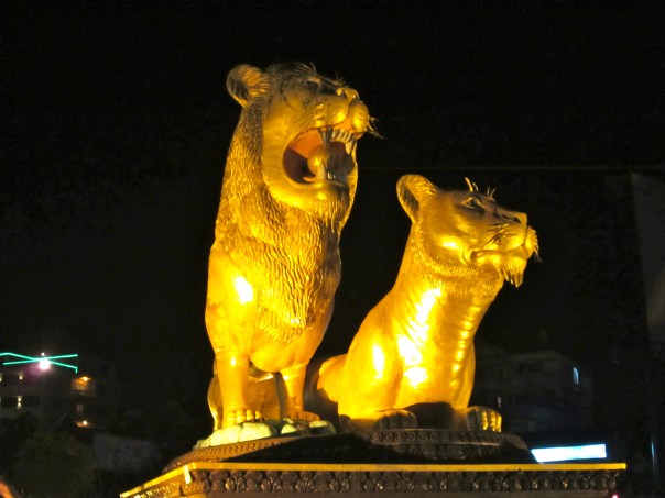 Golden lions and $0.50 beers. Welcome!