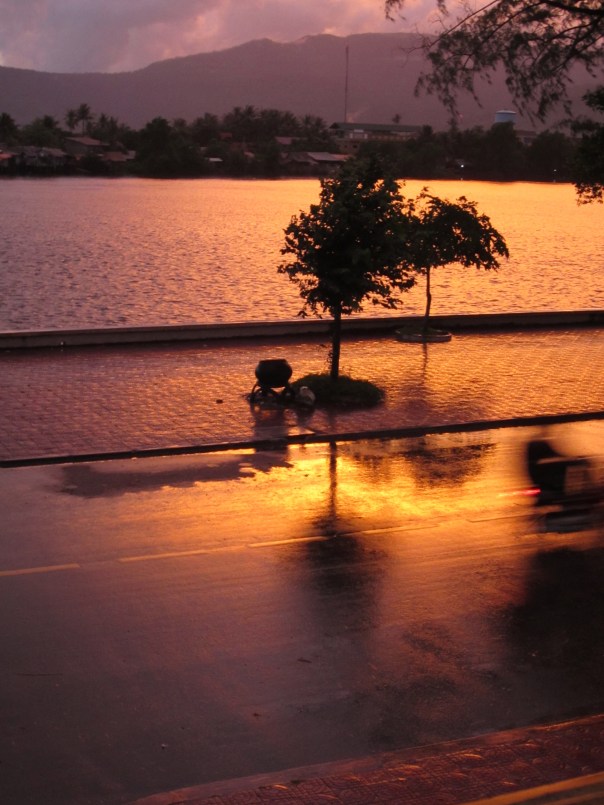 Sunset, Kampot river