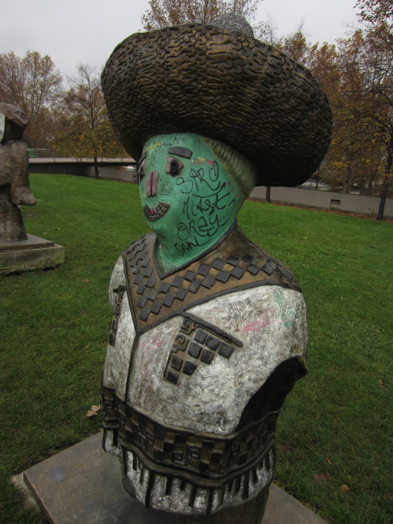 Children of the world sculptures by Rachid Khimoune in Bercy Park Paris