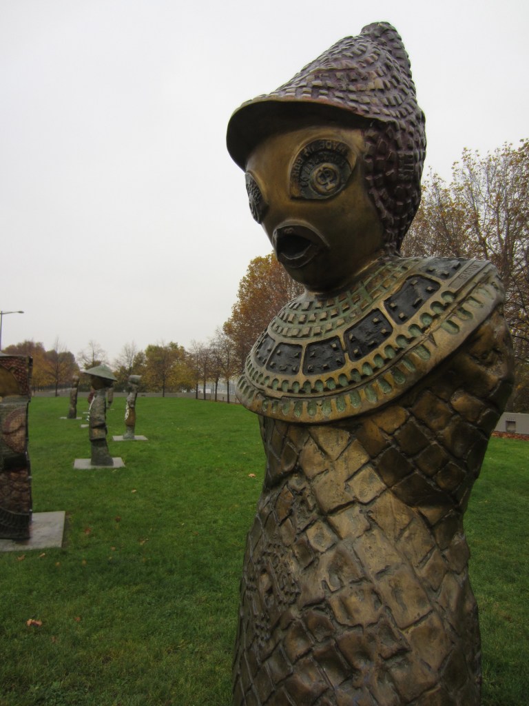 Children of the world sculptures by Rachid Khimoune in Bercy Park Paris