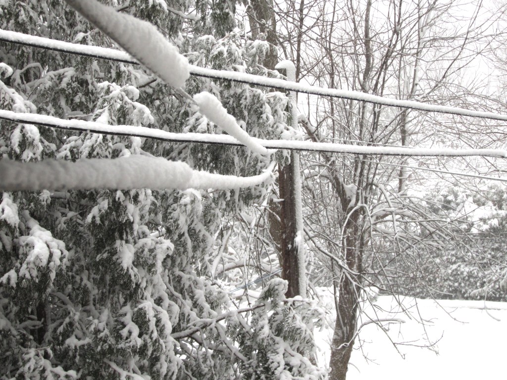 Montreal winter telephone lines snow winter snowfall
