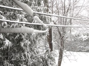 Montreal winter telephone lines snow winter snowfall