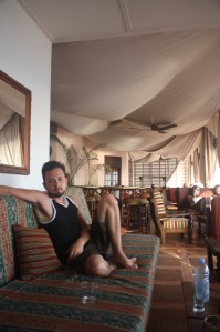 The comfortable couches in Africa House Zanzibar