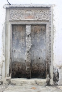 An old Zanzibar door with beautiful carvings