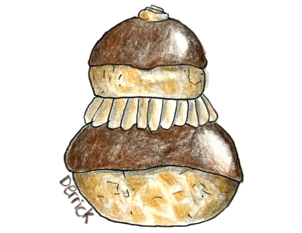 illustration of religieuse profiteroles