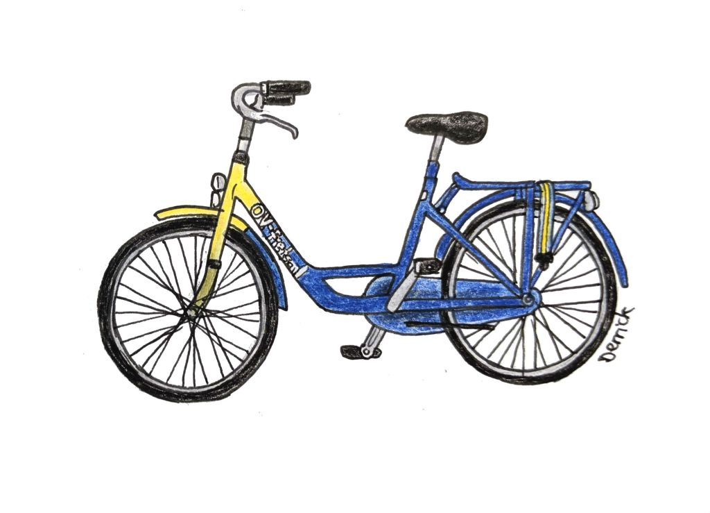 Sketch of a NS OVfiets bike in The Netherlands