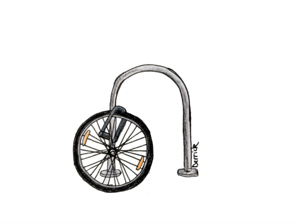 Sketch of a stolen Dutch bicycle