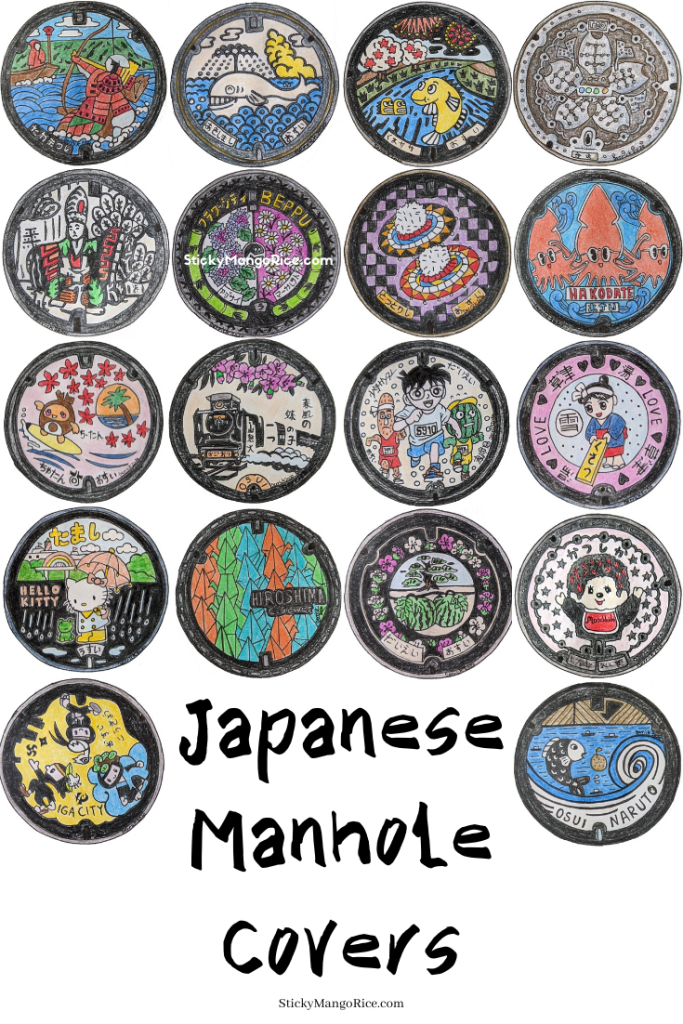 Drawing japanese manhole covers amzing street art