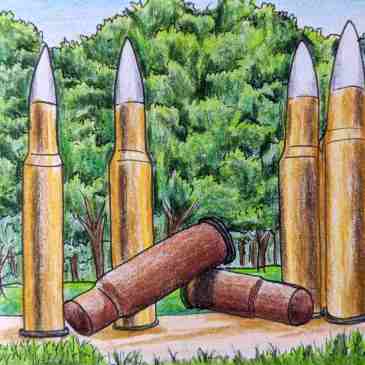 Giant bullet statue Sydney Hyde park war memorial