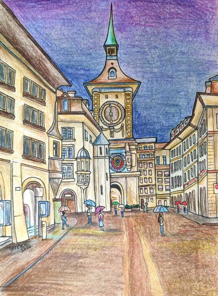 Drawing of Zytglogge Tower Bern