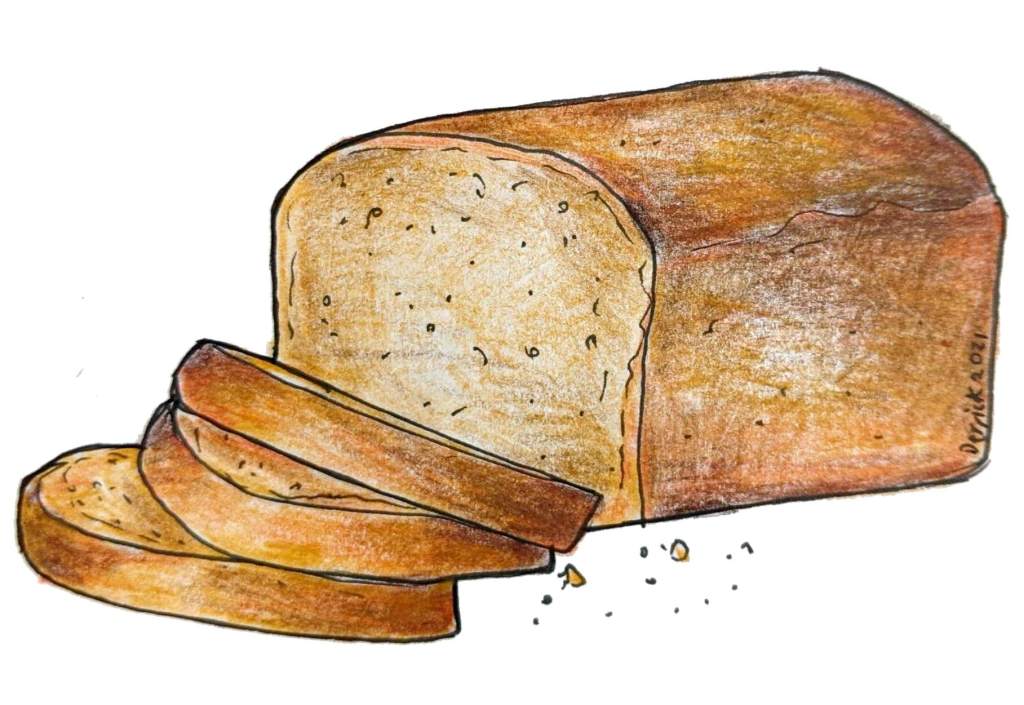 Illustration of traditional pain d'Épice bread cake