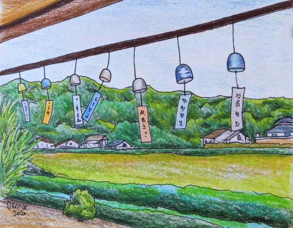 Japanese pottery wind bells Kyushu okawachiyama wind bell furin festival