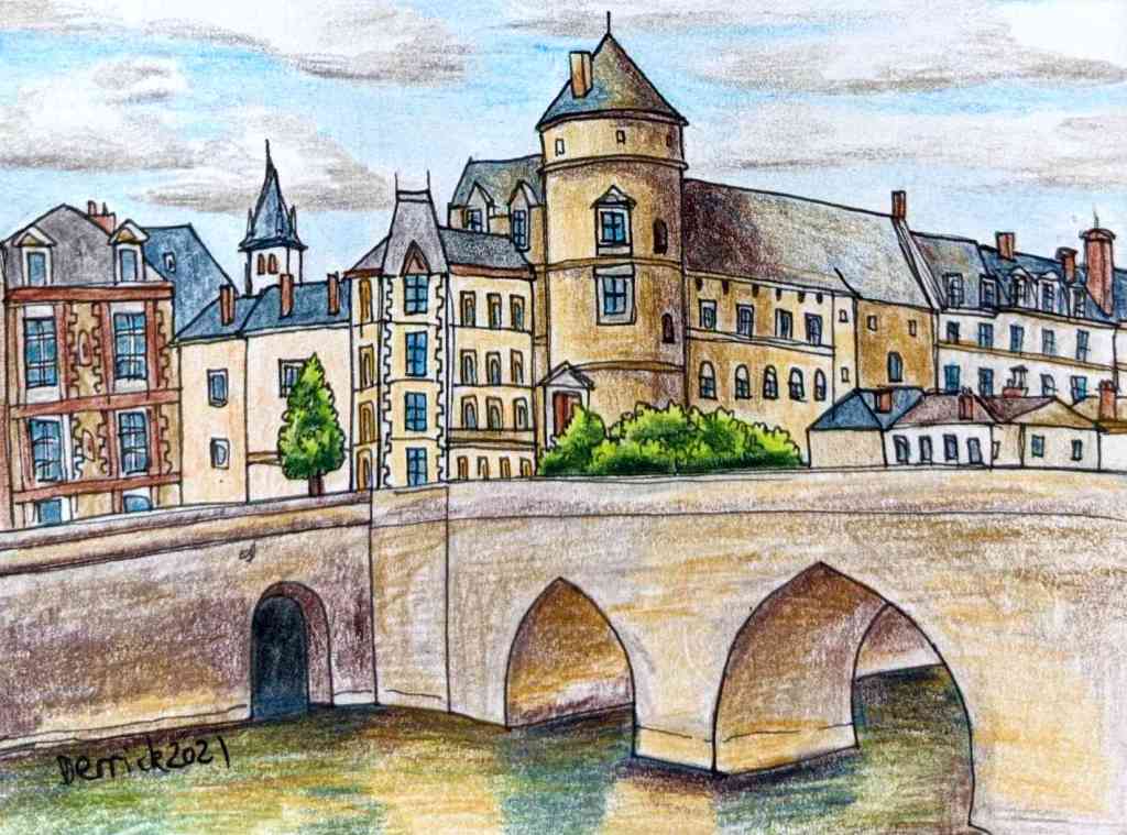 Illustration of pont de laval pays de la loire france