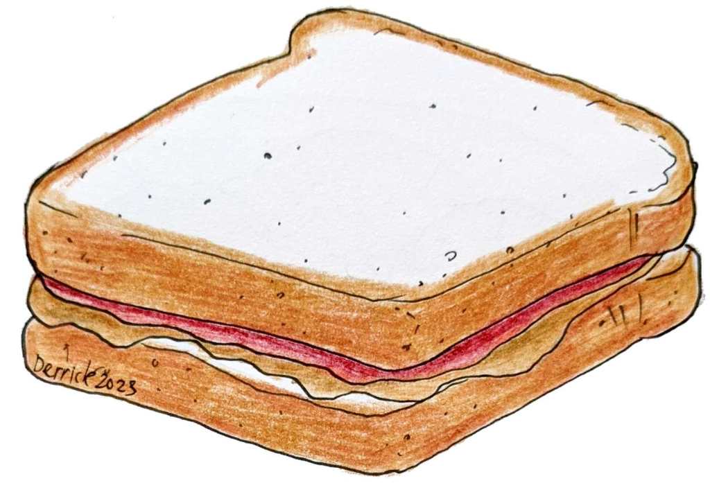 peanut butter jelly sandwich illustration