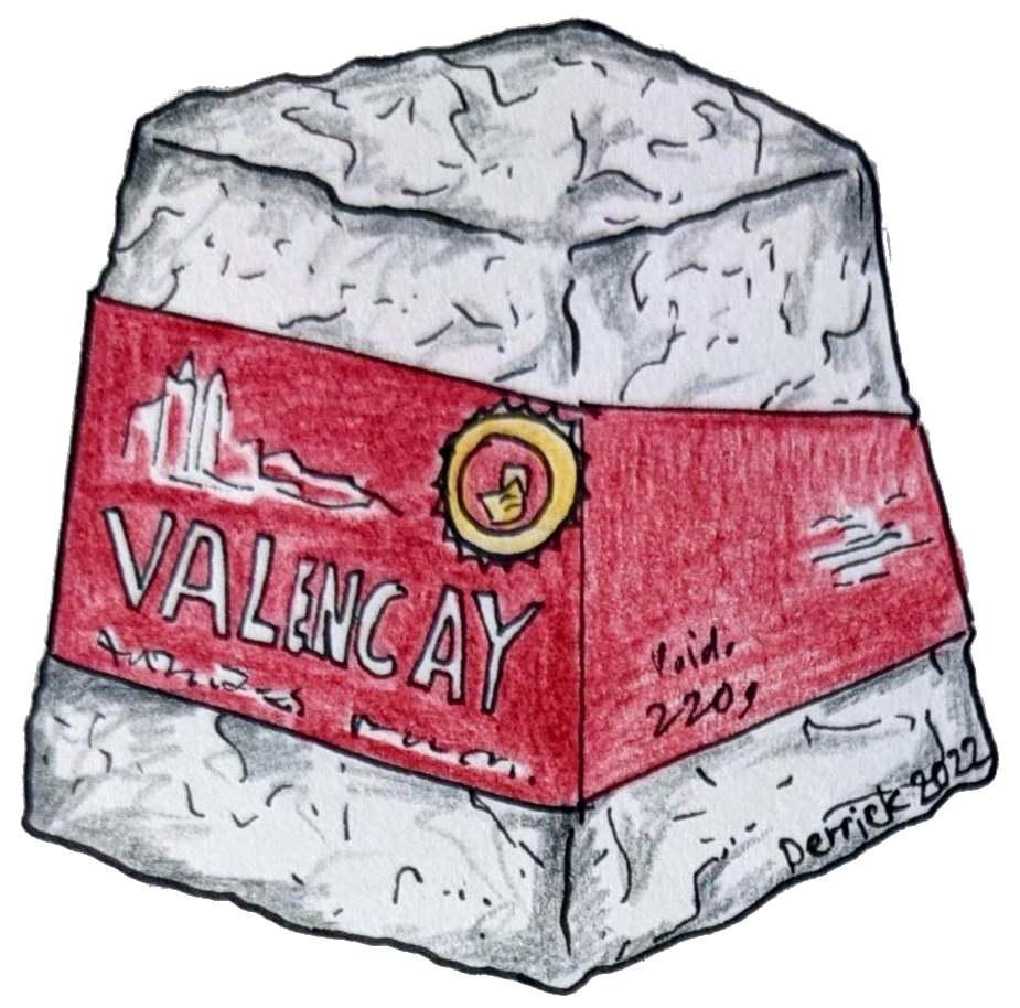 Valencay goat cheese illustration france
